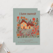 新しいホームアドレス私は農家の花を移動した カード (正面/裏面インサイチュ)