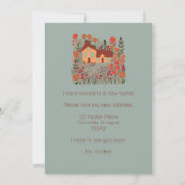 新しいホームアドレス私は農家の花を移動した カード (裏面)