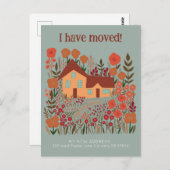 新しいホームアドレス私は農家の花を移動した ポストカード (正面/裏面)