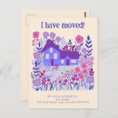 新しいホームアドレス私は農家の花を移動した ポストカード (正面/裏面)