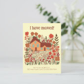 新しいホームアドレス私は農家の花を移動した ポストカード (スタンド正面)