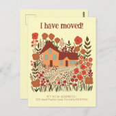 新しいホームアドレス私は農家の花を移動した ポストカード (正面/裏面)