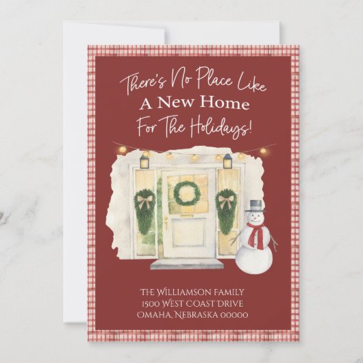 新しいホームアドレス移動ホリデーのお知らせ 案内状 (正面)