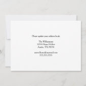 新しいホームアドレス美しい虹の写真の移動 案内状 (裏面)