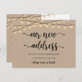 新しいホームアドレス、引っ越しのお知らせ、Kraft ポストカード (正面/裏面)