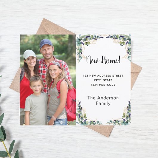 新しいホームアドレスeucalyptusフォトカード