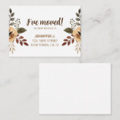 新しいホームアナウンスメントカードを移動した植物学 ノートカード (正面/裏面)