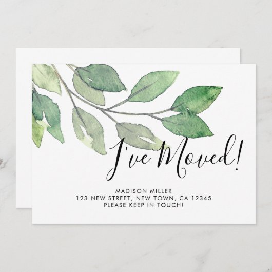 新しいホームウォトレカラーを移動 案内状 (正面/裏面)