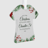 新しいホームウォーターカラーの初めてのクリスマス オーナメント (正面)