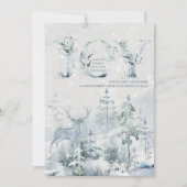 新しいホームウォーターカラースタグフォレストムービングからの喜び 案内状 (正面)