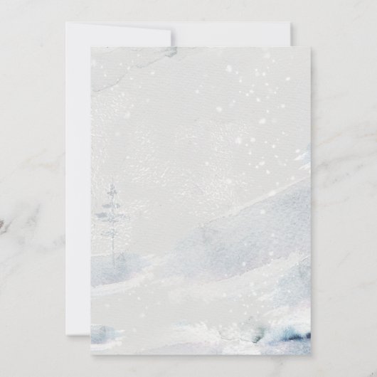 新しいホームウォーターカラースタグフォレストムービングからの喜び 案内状 (裏面)