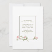 新しいホームウォーターカラーホリーワンフォトアドレスの変更 シーズンカード (裏面)