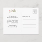 新しいホームウォーターカラーホリーワンフォトアドレスの変更 案内ポストカード (裏面)