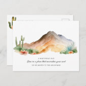 新しいホームウォーターカラーマウンテンサボテン移動 案内ポストカード (正面/裏面)