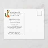 新しいホームウォーターカラーマウンテンサボテン移動 案内ポストカード (裏面)