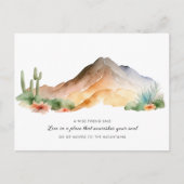 新しいホームウォーターカラーマウンテンサボテン移動 案内ポストカード (正面)