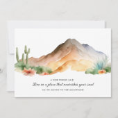 新しいホームウォーターカラーマウンテンサボテン移動 案内状 (正面)