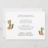 新しいホームウォーターカラーマウンテンサボテン移動 案内状 (裏面)