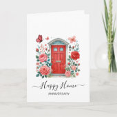 新しいホームエステート実在エージェントの記念日 カード (正面)