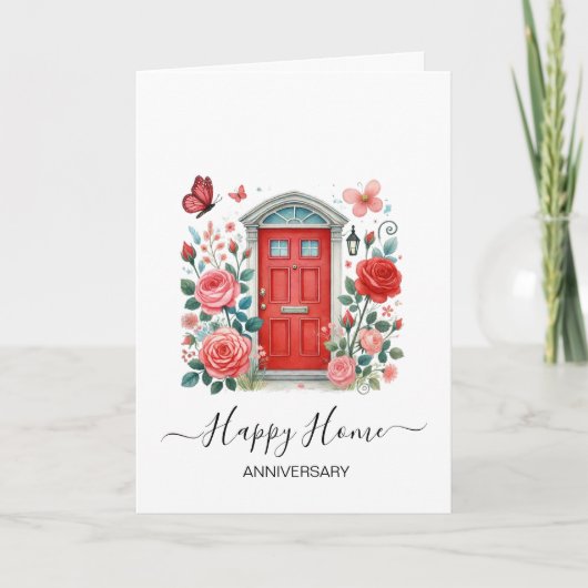 新しいホームエステート実在エージェントの記念日 カード (正面)