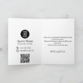 新しいホームエステート実在エージェントカーの記念日 カード (内部)