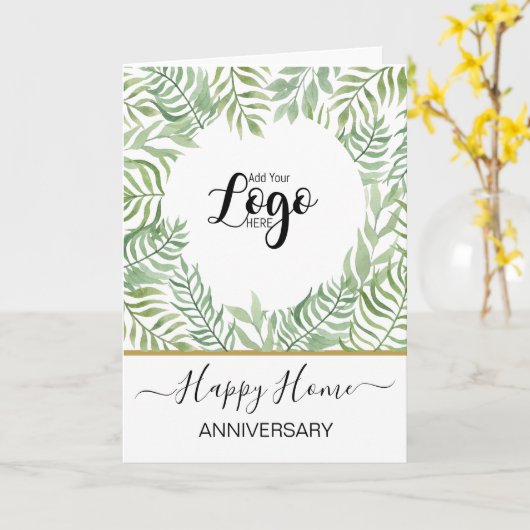 新しいホームエステート実在エージェントカーの記念日 カード (黄色い花)