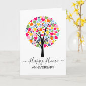 新しいホームエステート実在エージェントカーの記念日 カード (黄色い花)