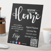 新しいホームエステート実在オープンハウスへようこそ 台座サイン (インサイチュ)