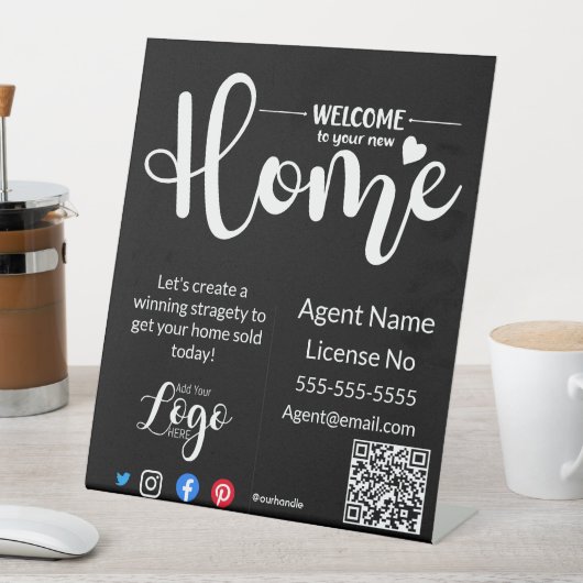 新しいホームエステート実在オープンハウスへようこそ 台座サイン (インサイチュ)