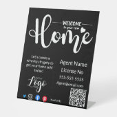 新しいホームエステート実在オープンハウスへようこそ 台座サイン (正面)