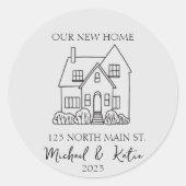 新しいホームエンベロープステッカー ラウンドシール (正面)