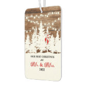 新しいホームオーナメントの初めてのクリスマスミスター&ミセス カーエアーフレッシュナー (左)