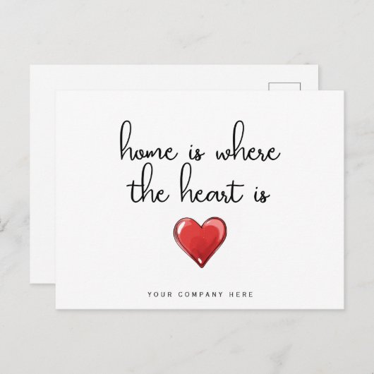 新しいホームオーナーホームはハートが現実 ポストカード (正面/裏面)