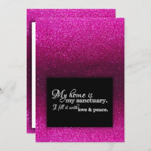 新しいホームオーナー引っ越しました引っ越し祝いパーティーグリッター 招待状 (正面/裏面)