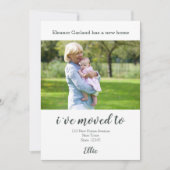 新しいホームカスタムの写真を新しいアドレスに移動 案内状 (正面)