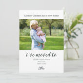 新しいホームカスタムの写真を新しいアドレスに移動 案内状 (スタンド正面)