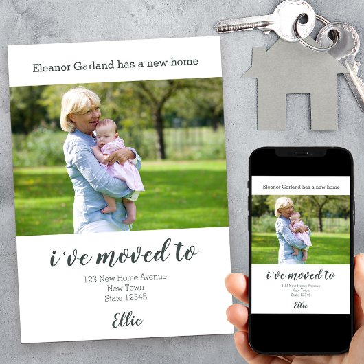 新しいホームカスタムの写真を新しいアドレスに移動 案内状