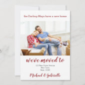 新しいホームカスタムの写真引っ越しましたから新しいアドレスへ 案内状 (正面)