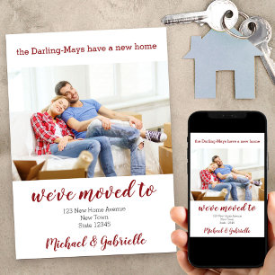 新しいホームカスタムの写真引っ越しましたから新しいアドレスへ 案内状