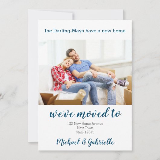 新しいホームカスタムの写真引っ越しました 案内状 (正面)