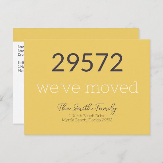 新しいホームカスタムアモダンドレスの移動 ポストカード (正面/裏面)