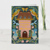 新しいホームカーお洒落ド – コテージインスパイアデザイン 箔グリーティングカード (正面)