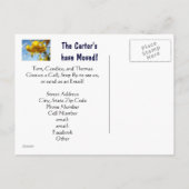 新しいホームカードに移動された新しいアドレスポストカード 案内ポストカード (裏面)