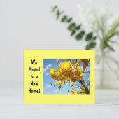 新しいホームカードに移動された新しいアドレスポストカード 案内ポストカード (スタンド正面)