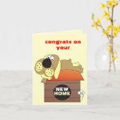 新しいホームカードのおめでとう カード (黄色い花)