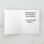 新しいホームカードの購入おめでとう カード (内部)