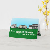 新しいホームカードをおめでとうございます カード (黄色い花)