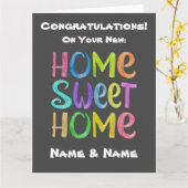 新しいホームカード カード (黄色い花)