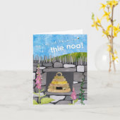 新しいホームカード – Manx Gaelic カード (黄色い花)