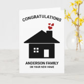 新しいホームカーパーソナライズされたド、引っ越し祝いパーティーカード カード (黄色い花)